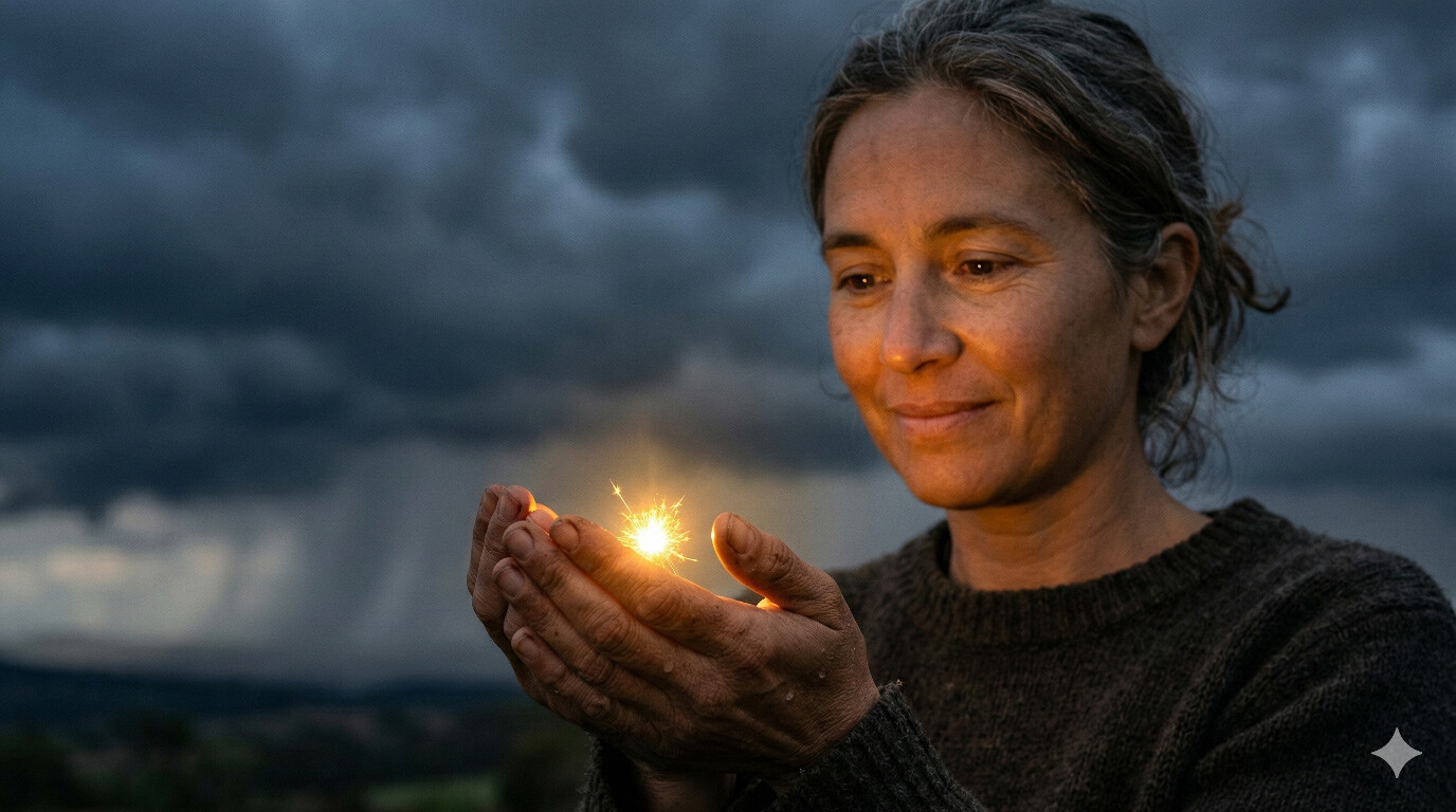 Ame etincelle de vie sens retrouve lumiere dans les mains
