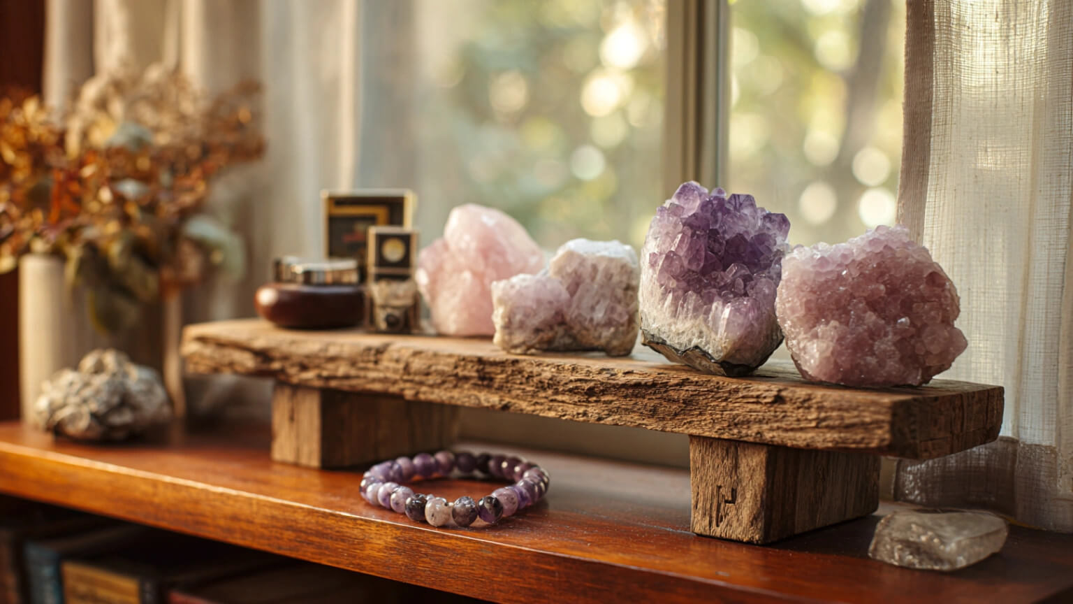 Collection lepidolite pierre naturelle bien etre serenite