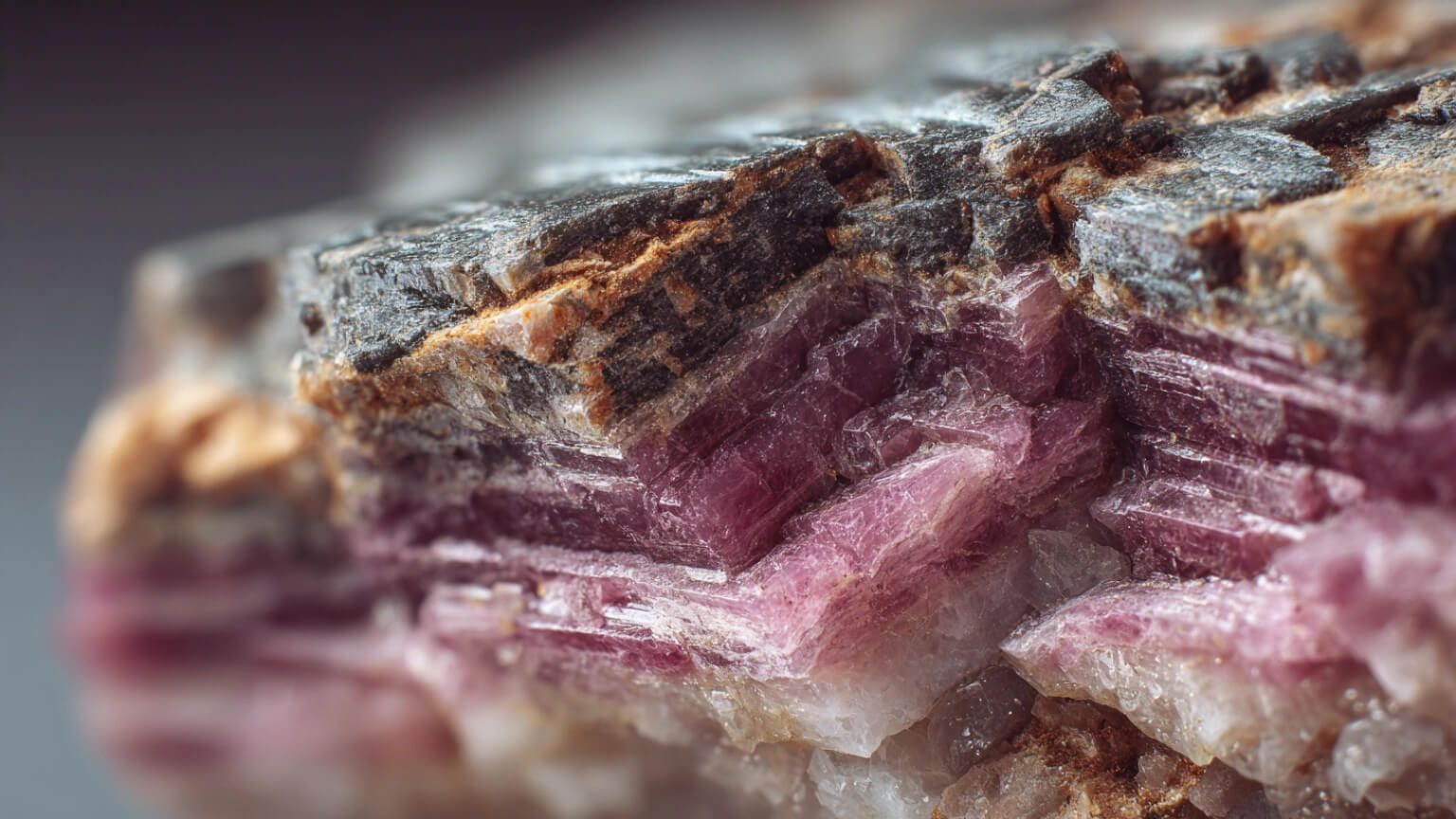 Lepidolite brute structure mica feuilletee mineralogie