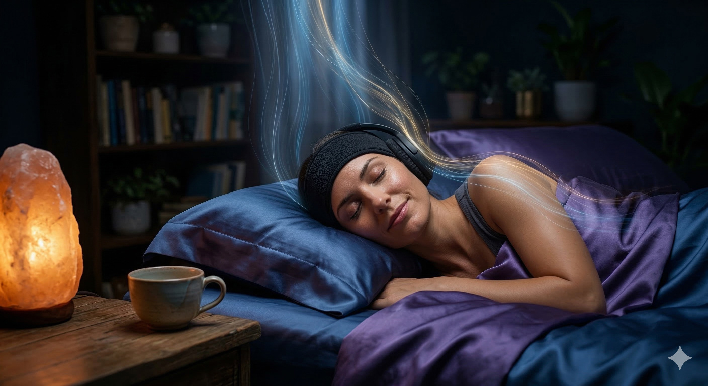 Meditation guidee sommeil relax nuit ecouteurs chambre