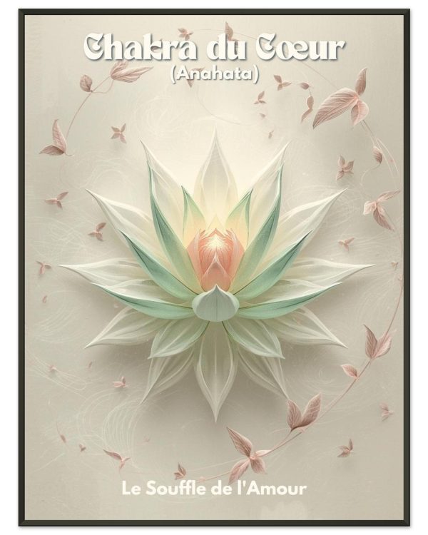 Poster Chakra du Cœur — affiche d’art spirituelle encadrée, Nalan