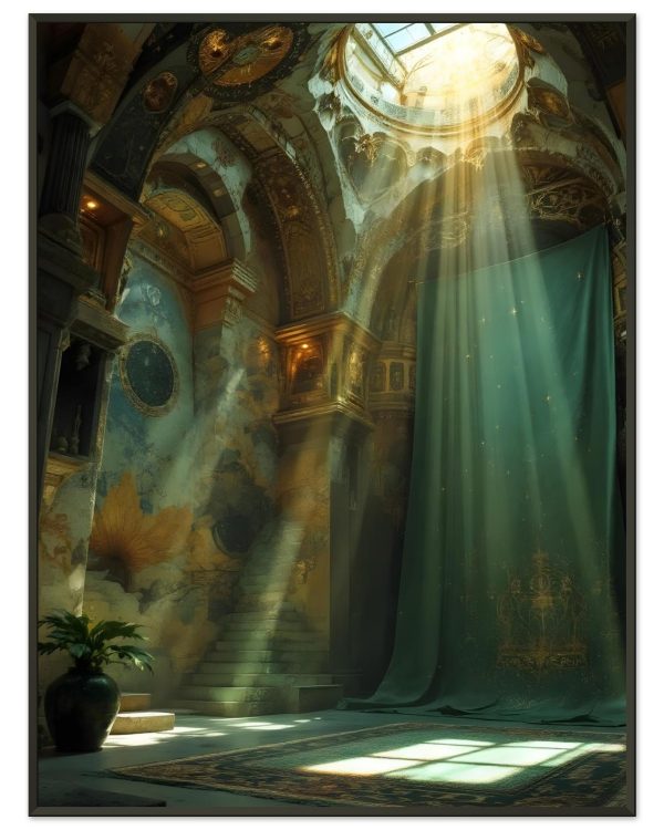 Poster Temple Oublié — affiche d’art spirituelle encadrée, Nalan