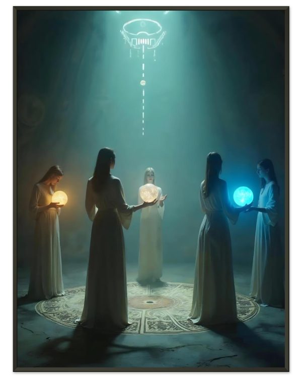 Poster Cercle Lunaire — affiche d’art spirituelle encadrée, Nalan