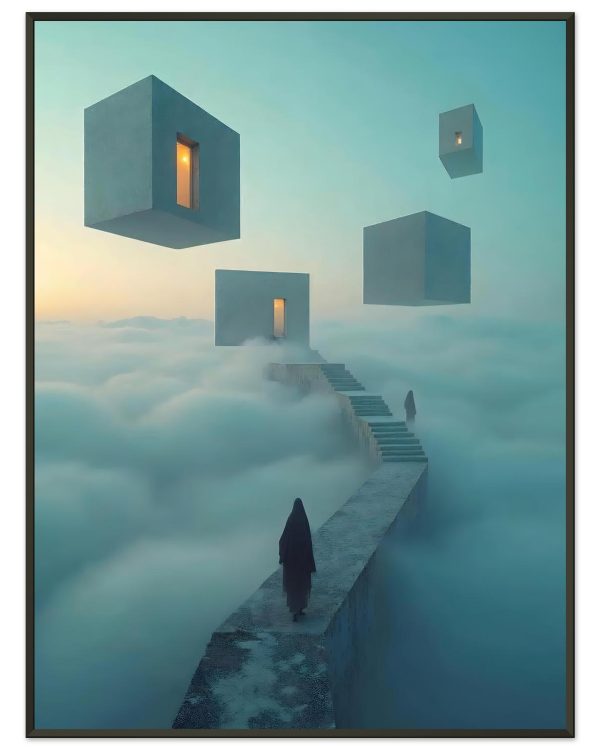 Poster Chemin dans les Nuages — affiche d’art spirituelle encadrée, Nalan
