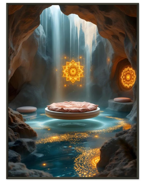 Poster Grotte Onirique — affiche d’art spirituelle encadrée, Nalan
