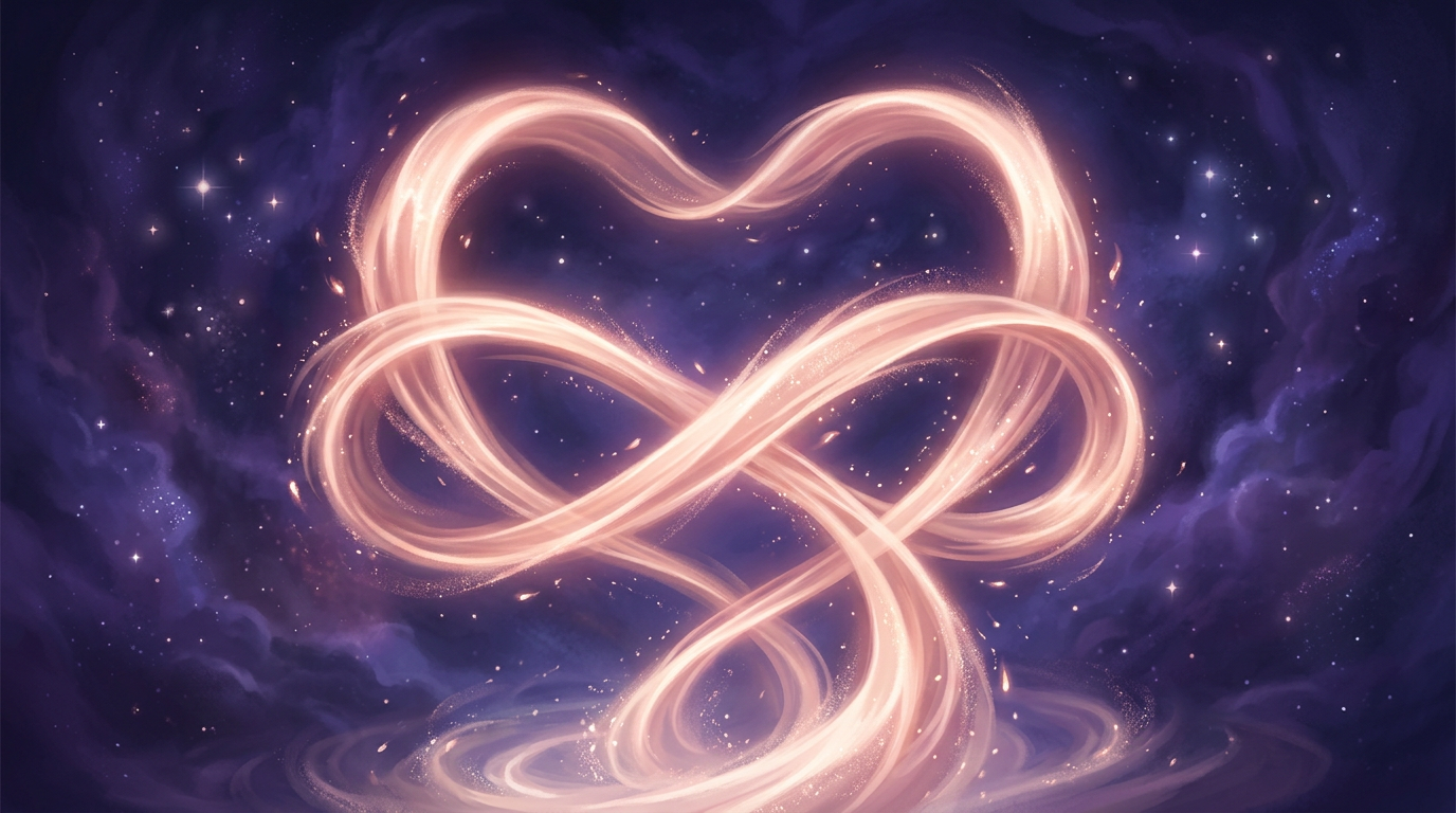 Illustration symbolisant la loyaute et la protection en amour, heure miroir 05h05